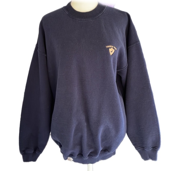 Retro Timber Run Outdoor Gear Navy Blue Y2K Crewneck Sweatshirt - Picture 2 of 8